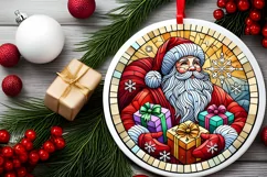 Round Christmas Ornament Sublimation|Clipart Product Image 1