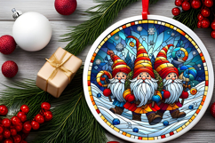Round Christmass Ornament PNG Product Image 2