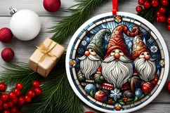 Round Christmas Ornament Sublimation|Clipart Product Image 2