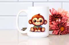 Vibrant Brownish Sewed Plush Monkey Product Image 2