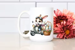 Easter Bunny Egg Flower, Clipart |T-shirt, Mug PNG Product Image 2