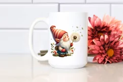 Gnome Blowing Dandelion Clipart |T-shirt, Mug, Tumbler Product Image 3