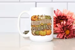 Farm Fresh Pumpkins Haloween Clipart PNG Product Image 7