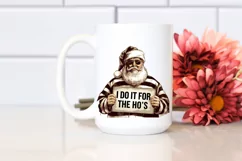Santa I Do it For the Ho's Clipart |Tshirt Design Product Image 7