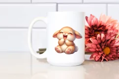 Easter Bunny Egg Flower, Clipart |T-shirt, Mug PNG Product Image 2