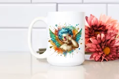 Cupid Angel Of Love Gesture Watercolor Florals Clipart Product Image 3