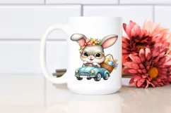 Easter Bunny Egg Flower, Clipart |T-shirt, Mug PNG Product Image 2