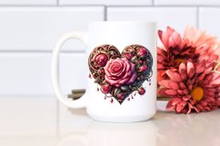 Valentines Rose Heart , Clipart |T-shirt, Mug, Tumbler Product Image 3