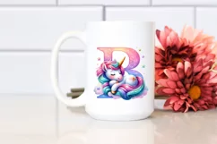 Cute Unicorn Alphabet Clipart | Unicorn Monogram Alphabet Product Image 10