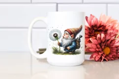 Gnome Blowing Dandelion Clipart |T-shirt, Mug, Tumbler Product Image 3
