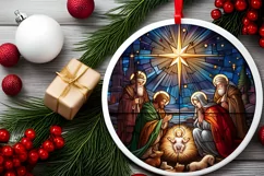 Christmas Round Ornament Sublimation Product Image 1