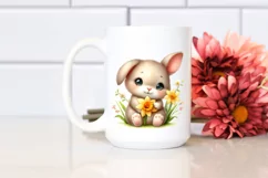Easter Bunny Egg Flower, Clipart |T-shirt, Mug PNG Product Image 2