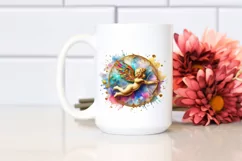 Cupid Angel Of Love Gesture Watercolor Florals Clipart Product Image 3
