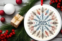 2025 Christmas Snowflake Sublimation PNG Product Image 2