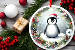 Round Christmass Ornament Sublimation|Clipart Product Image 2