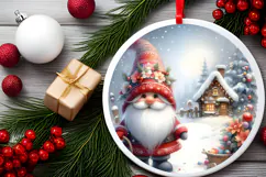 Round Christmass Ornament Sublimation|Clipart Product Image 2