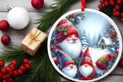 Round Christmass Ornament Sublimation|Clipart Product Image 2