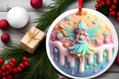 Round Christmass Ornament Sublimation|Clipart Product Image 2