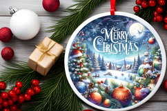 Round Christmass Ornament Sublimation|Clipart Product Image 2
