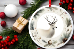 Round Christmass Ornament Sublimation|Clipart Product Image 2