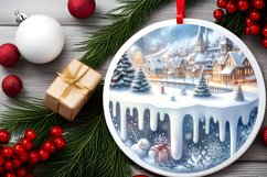 Winter Scene with Town PNG Product Image 2