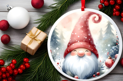 Round Christmass Ornament Sublimation|Clipart Product Image 2