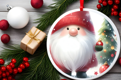 Round Christmass Ornament Sublimation|Clipart Product Image 2