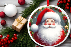 Round Christmass Ornament Sublimation|Clipart Product Image 2