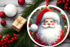 Round Christmass Ornament Sublimation|Clipart Product Image 2