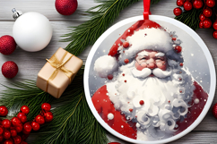 Round Christmass Ornament Sublimation|Clipart Product Image 2