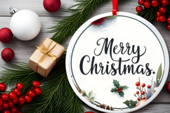 Round Christmass Ornament Sublimation|Clipart Product Image 2