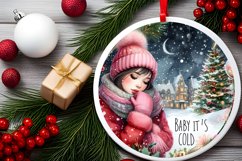 Winter Scene with Holiday Blessings Sublimation PNG Product Image 2