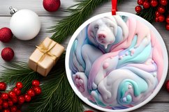 White Polar Bear Ornament Sublimation PNG Product Image 1