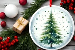 Round Christmas Ornament Sublimation|Clipart Product Image 2