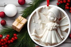 Round Christmass Ornament Sublimation|Clipart Product Image 2