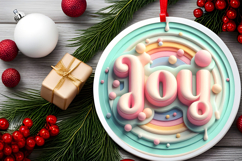 Round Christmass Ornament Sublimation|Clipart Product Image 2