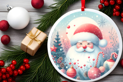 Round Christmass Ornament Sublimation|Clipart Product Image 2