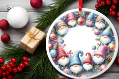 Round Christmass Ornament Sublimation|Clipart Product Image 2