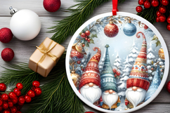 Round Christmass Ornament Sublimation|Clipart Product Image 2