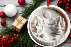 Round Christmas Ornament Sublimation|Clipart Product Image 2