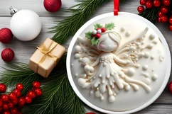 Round Christmas Ornament Sublimation|Clipart Product Image 2
