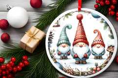 Round Christmass Ornament Sublimation|Clipart Product Image 2