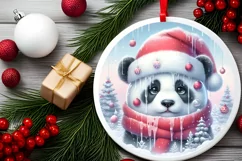 Winter Panda Portrait Sublimation PNG Product Image 2