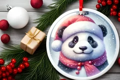 Winter Panda Portrait Sublimation PNG Product Image 2
