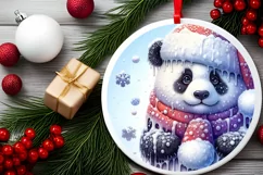 Winter Panda Portrait Sublimation PNG Product Image 2