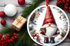 Round Christmas Santa Ornament Sublimation|Clipart Product Image 1