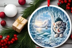 Melting Ice Kitten Painting Sublimation PNG Product Image 2