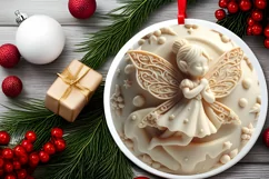 Pastel Christmass Fairy Winter Scene PNG Product Image 1