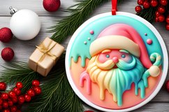 Santa Christmas Ornament Sublimation PNG Product Image 2