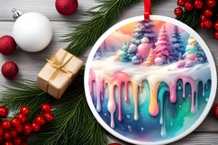 Colorfull Pastell Winter Scene with Spain PNG Product Image 2